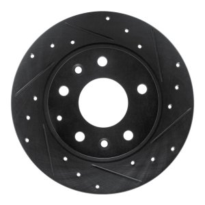 Mazda 3 Brake Rotor (1) - Rear Right - R1 Concepts - Drilled & Slotted - Black - `14-`25